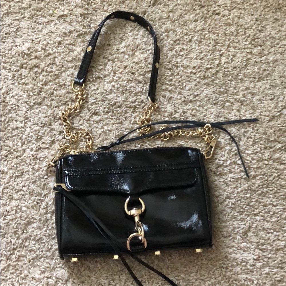 Rebecca Minkoff Mingle Mini black leather purse